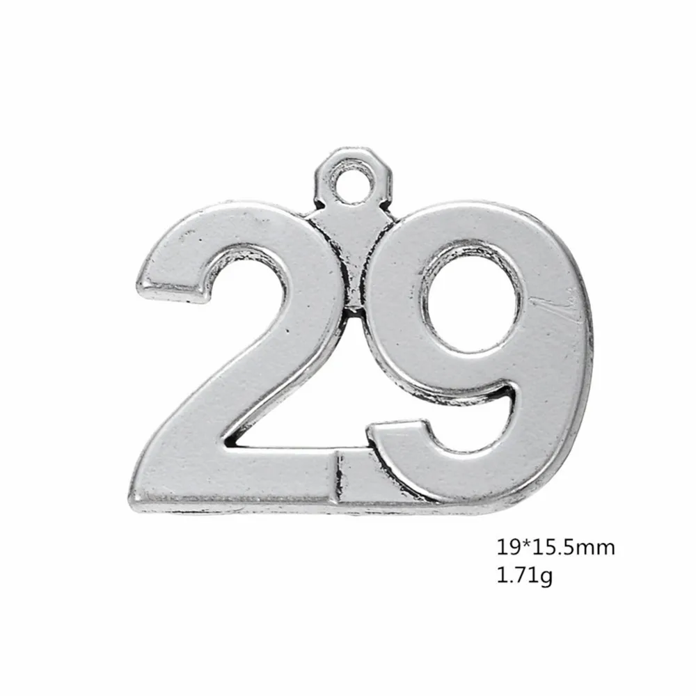 Skyrim 20 штук 26-38 Щепка металлическая застежка-счастливое число для изготовления ювелирных изделий Цепочки и ожерелья/браслет 26 27 28 29, 30, 31, 32, 33, 34, 35, 36, 37, 38