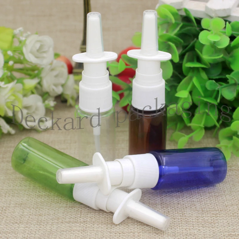 100pcs 15ml Medical Spray Bottle with Nasal Sprayer Clear Mist Medicine