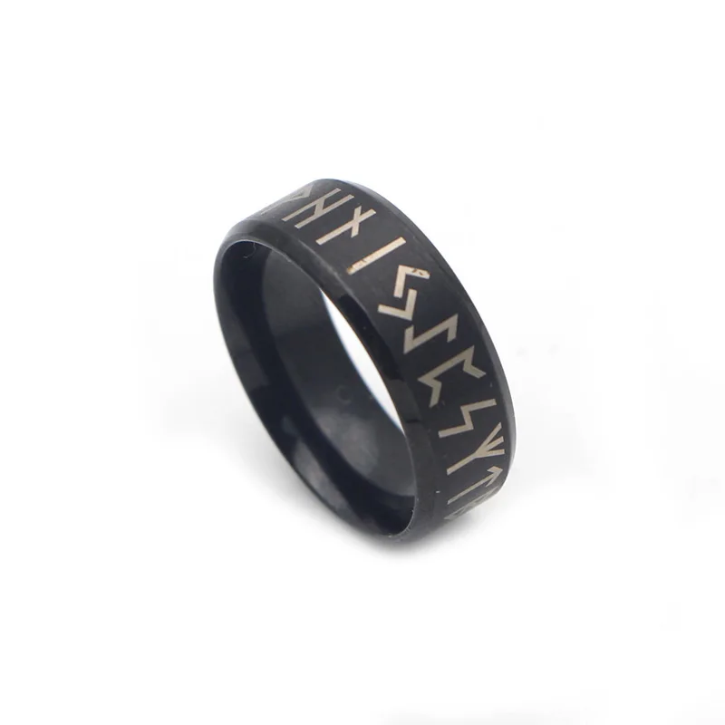 

V296 2019 Punk Fashion New Arrival Men's Viking Rune Ring Nordic Rune Mythology Viking Jewelry Rings Amulet Gift For Man
