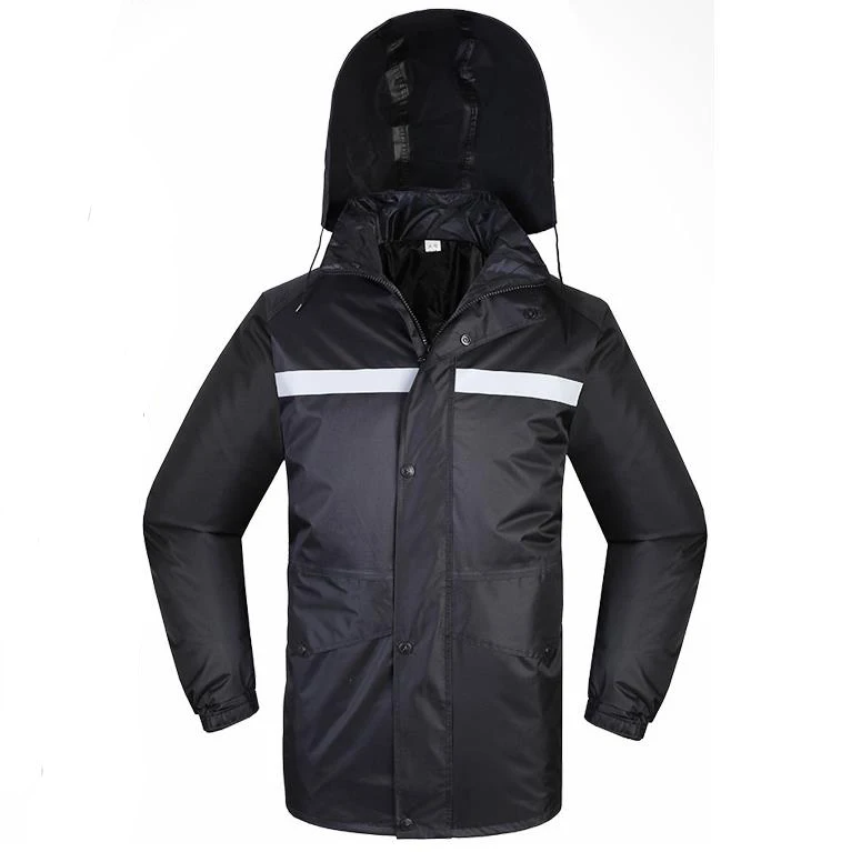 Men's women's Hi Vis Waterproof Rain suit rain Set black rainwear rain coat waterproof reflective safety raingear