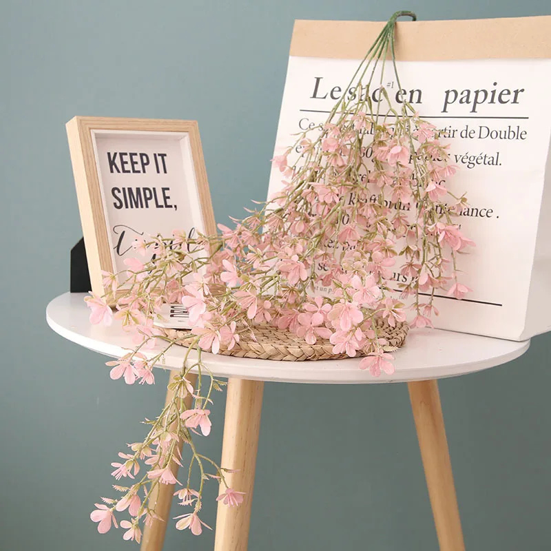 

75cm lenght Artificial flower Wall-mounted fantasy plastic cherry blossom Fake flower home wedding Christmas DIY decoration