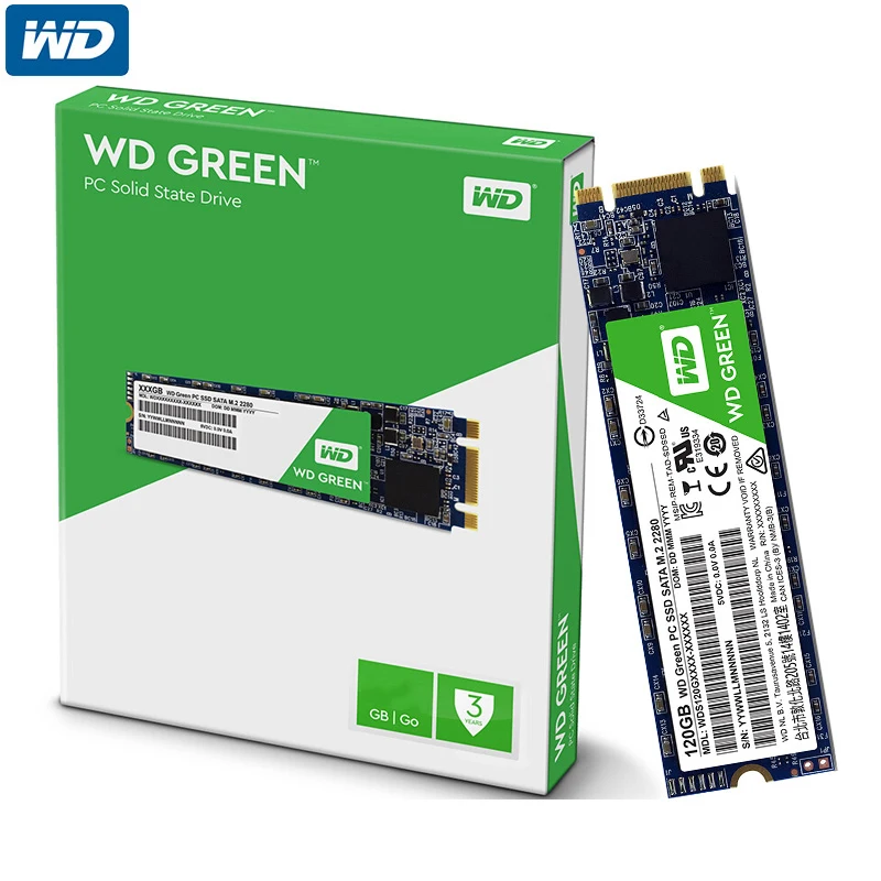 Жесткий диск Western Digital Green SSD 120 ГБ 240 Внутренний твердотельный диск Жесткий диск TLC M.2 2280 Hd Ssd 540 МБ/с. для ноутбука