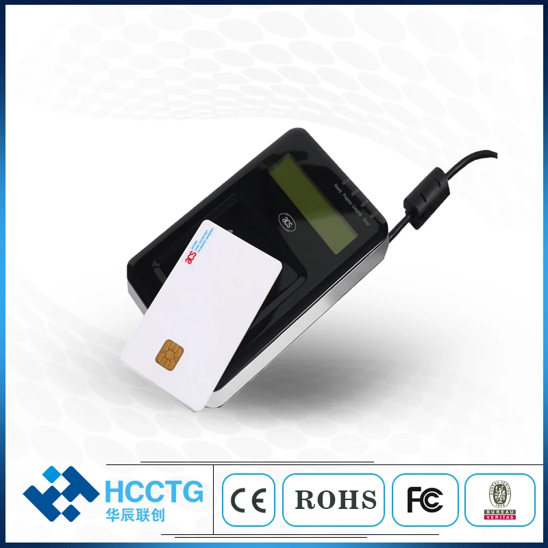 ISO1443 PC SC совместимый Бесконтактный NFC ридер с usb-разъемом с ЖК дисплей Smart Card Reader ACR1222L