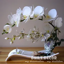 Высокая имитация ручной работы икебана искусственные цветы орхидеи аранжировки Настоящее прикосновение Орхидея из латекса цветоводство горшок культуры костюмы