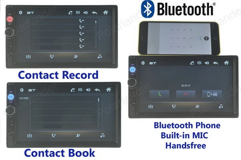 7010B 2 DIN автомагнитола 7 дюймов Bluetooth FM USB AUX в Поддержка камеры заднего вида MP3 MP5 плеер Сенсорный Экран Зеркало Ссылка HD