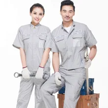 Summer Factory Workshop Uniform Labor Protection Clothing Breathable Fabric Men Mechanic Overalls Repair Work Wear 90(China) Summer Factory Workshop Uniform Labor Protection Clothing Breathable Fabric Men Mechanic Overalls Repair Work Wear 90(China)