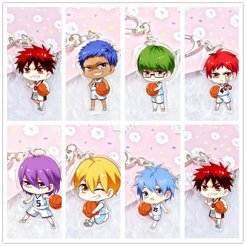 1 шт. Otaku Аниме Kuroko's Баскетбол Kuroko no basвок Kagami Hyuga акриловый двойной брелок брелки