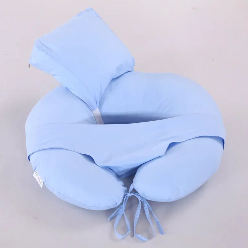 Новинка, подушка для кормления для беременных женщин, многофункциональная детская подушка для грудного вскармливания, одноцветная хлопковая Подушка для ребенка, учится сидеть - Цвет: blue