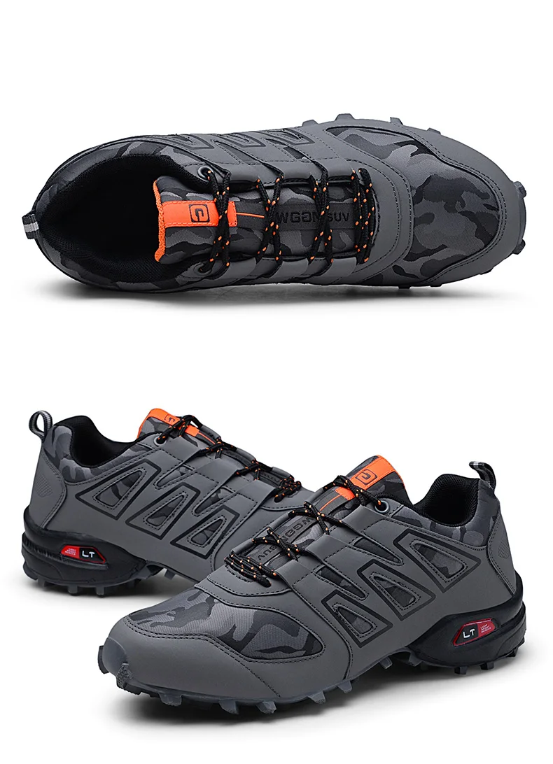 Беговые Нескользящие мужские треккинговые ботинки, носимая уличная спортивная обувь размера плюс 47, альпинистская обувь, мужские кроссовки