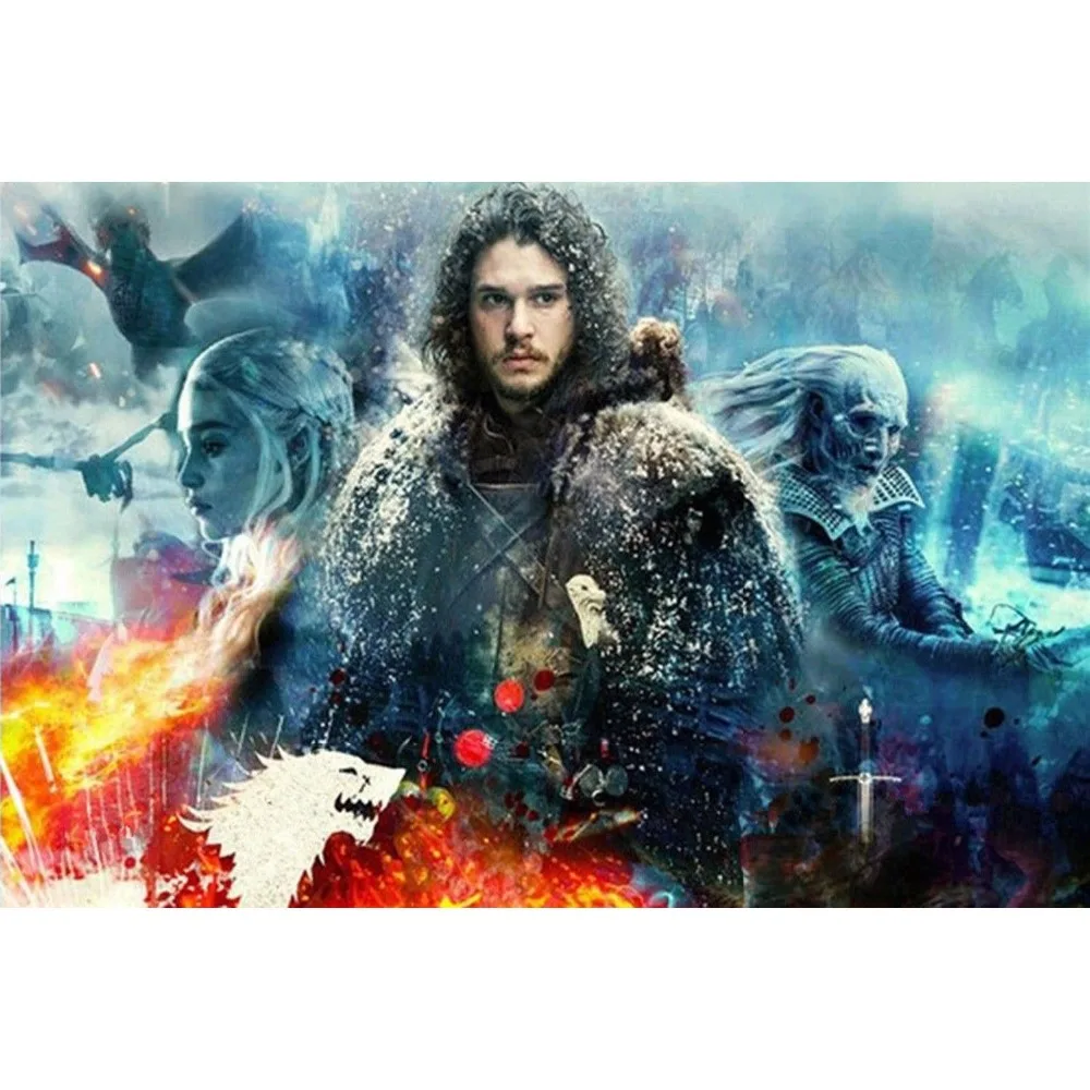 5D DIY diamond painting game of thrones snow full drill square round diamond embroidery cross stitch rhinestone mosaic
5D DIY diamond painting game of thrones snow full drill square round diamond embroidery cross stitch rhinestone mosaic