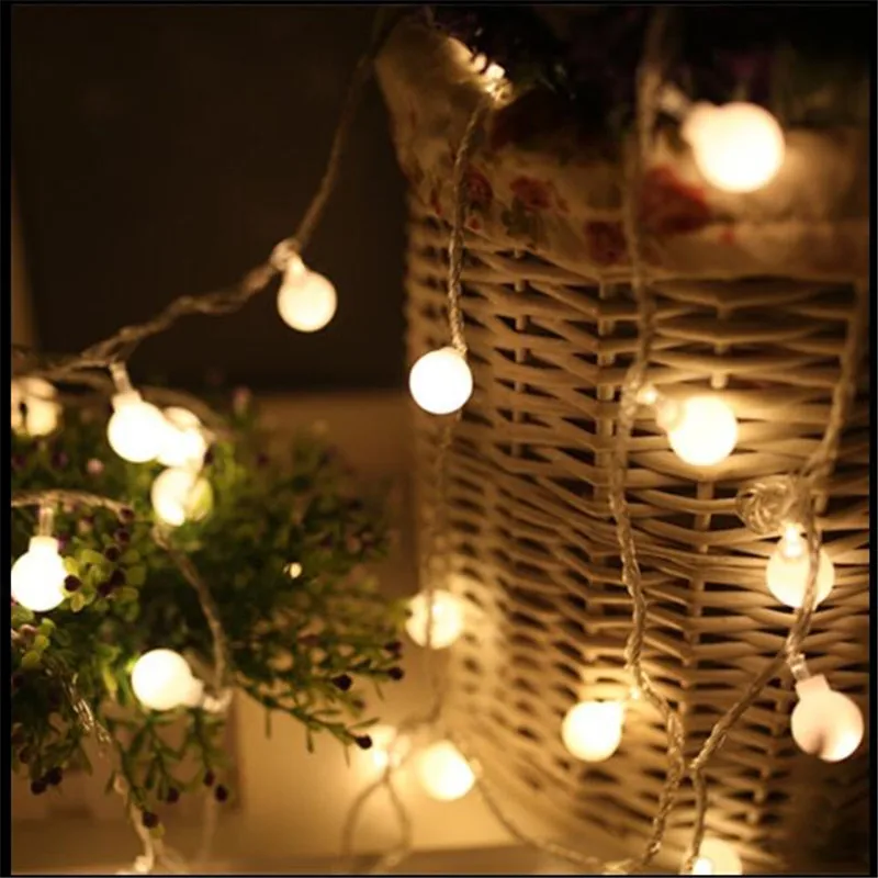 Гирлянда светодиодная с шариками вишни 220 В 4 м 20 светодиодов|fairy lights|string fairy lightsled