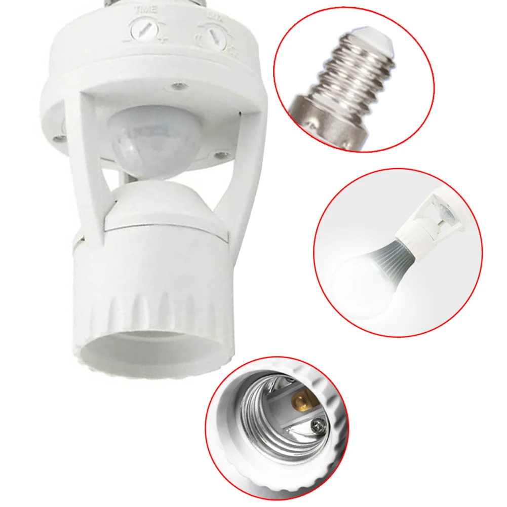

E14/B22 Infrared PIR Motion Sensor LED Light Lamp Bulb Holder Socket Switch AC 110-240V --M25