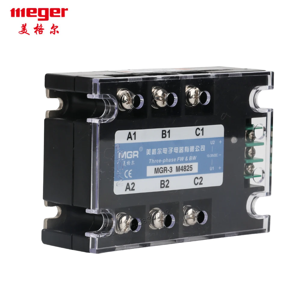

Three 3 Phase Reversing FW&BW Solid State Relay 10-30VDC 480VAC module SSR MGR-3 M4825 10A25A 40A 60A