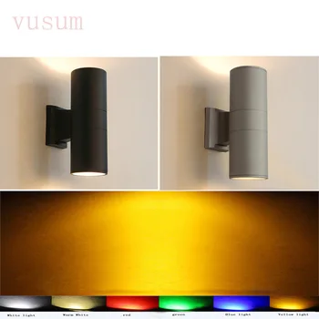

Modern outdoor wall lamp decoration double head 6W 12W 24W 36W LED outdoor waterproof aluminum wall lamp