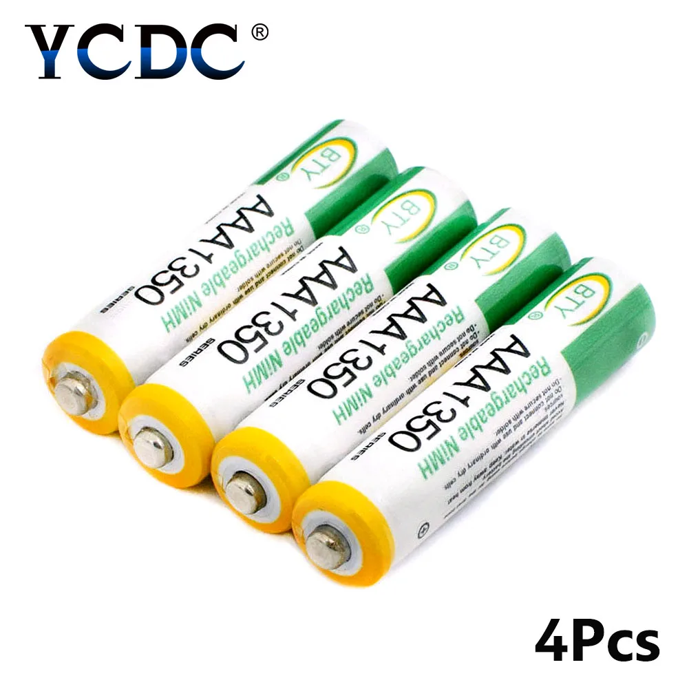 С бесплатной батарейной коробкой 4 шт 1,2 V AA AAA 1000 1350 2000 3000mAH батареи ni-mh аккумуляторная батарея для фонарика