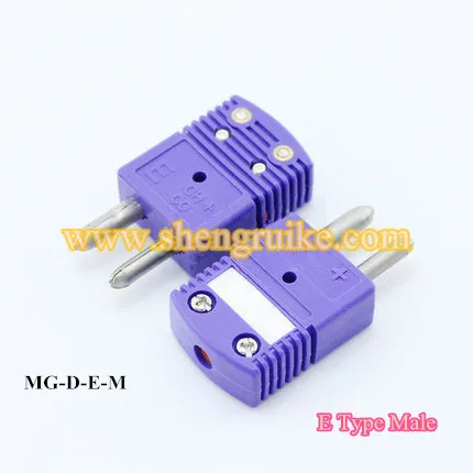 Purple E type male K тип J, T, N, E, C, R, S, B, U круглый полый контактный разъем термопары - Цвет: Purple E type male