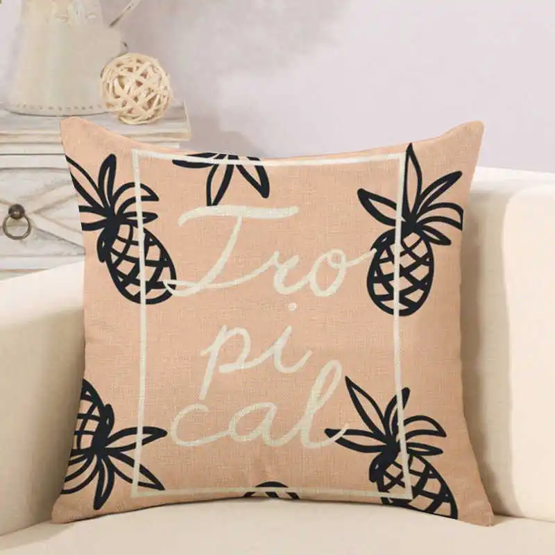 pillowcase pineapple linen cushion cover (4)