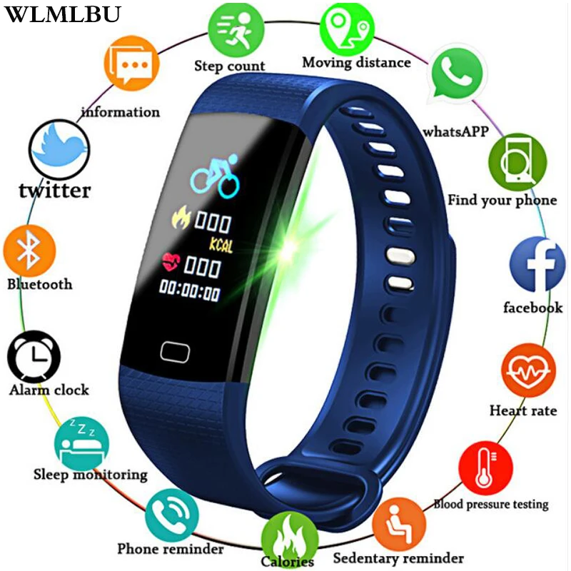 

Smart Band Y5 Watch Color Screen Wristband Heart Rate Activity Fitness tracker Smart Electronics Bracelet VS Xiaomi Miband 2