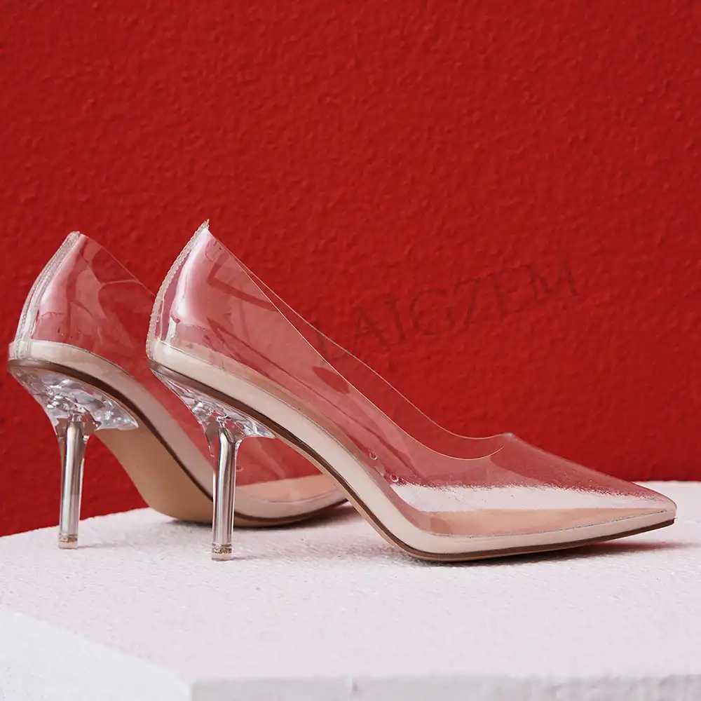 clear heels prom