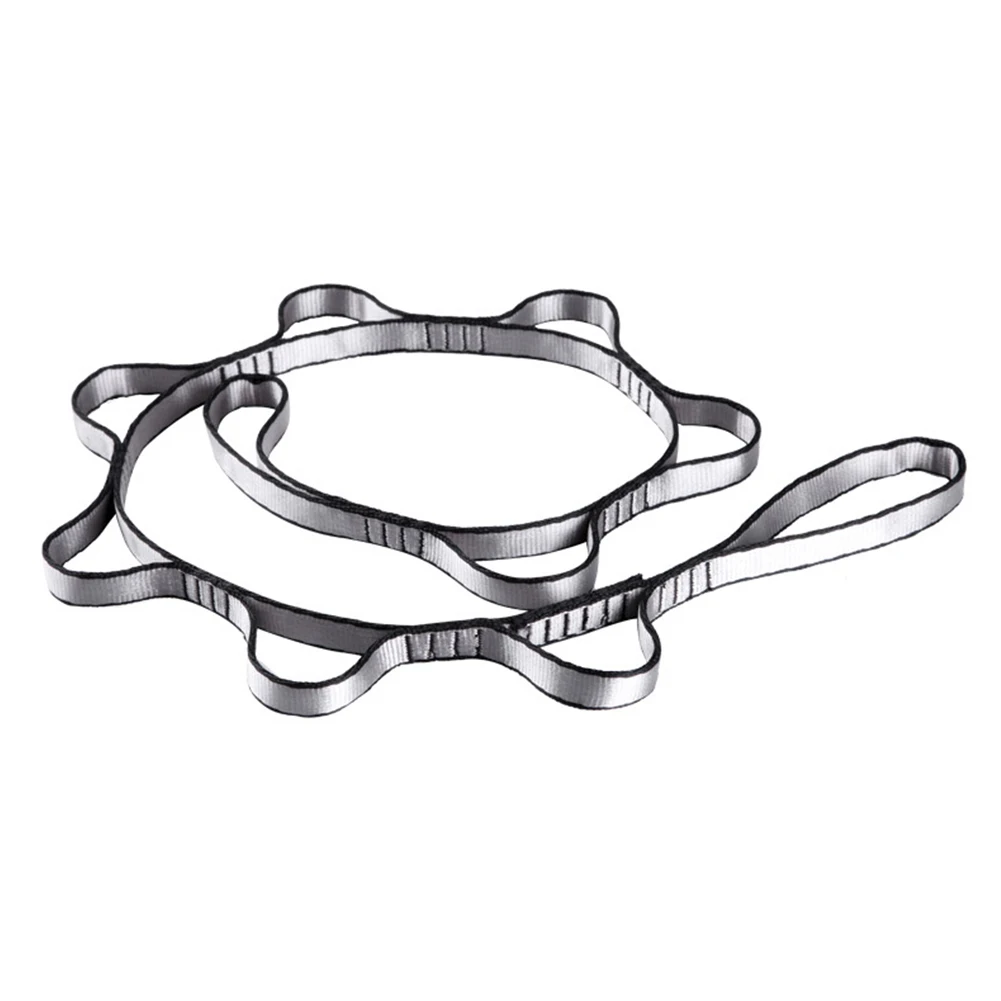 

Climbing Nylon Daisy Chain Rope with Loops Yoga Hammock Hanging Strap Mountaineering Bandlet Sling 110cm