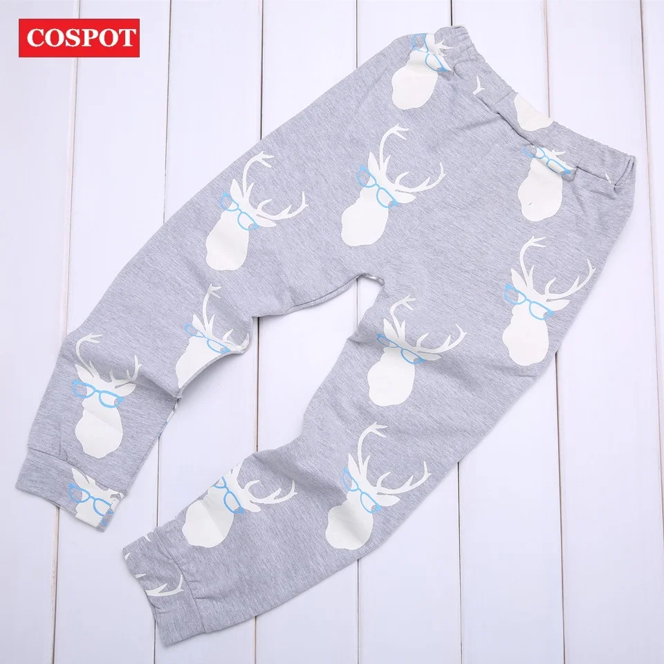 

COSPOT Baby Boys Christmas Long Pants Kids Autumn Leggings Boy Cotton Cute Reindeer Arrow Pants Trousers 2019 New Fashion 30