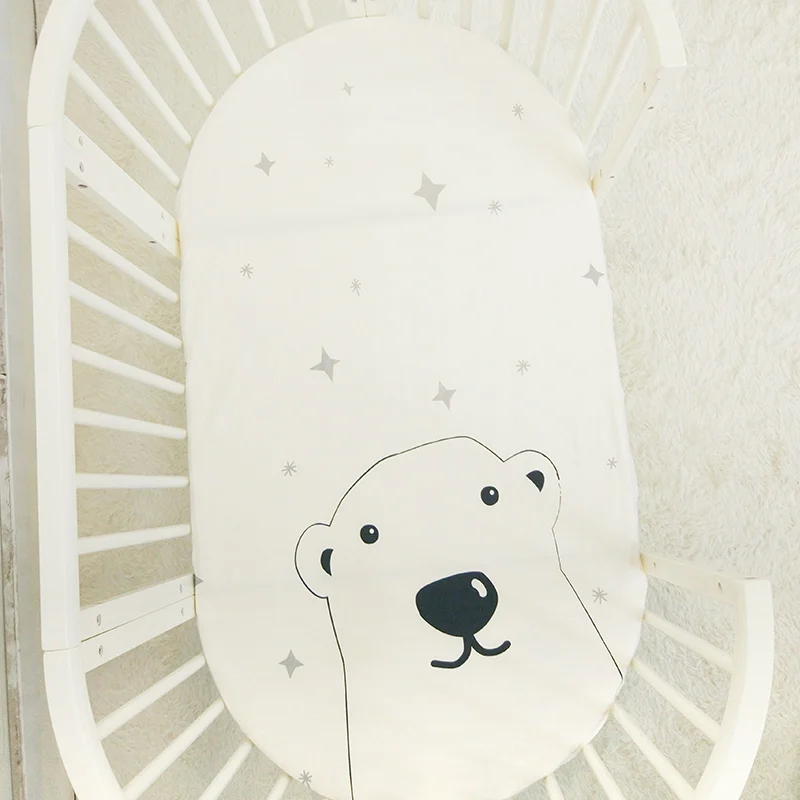 Baby Bed Sheet Pure Cotton Crib Mattress Cover For Kids Cute Cartoon Pattern Baby Fitted Sheets Baby Bedding Photography Props Baby Bed Sheet Pure Cotton Crib Mattress Cover For Kids Cute Cartoon Pattern Baby Fitted Sheets Baby Bedding Photography Props