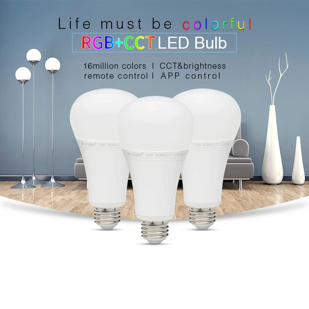 Mi. light 2 4G 4W 5W 6W 9W 12W светодиодные лампы GU10 E27 светодиодная лампа Smart CCT RGBW RGBWW RGB +