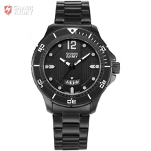 SHARK ARMY Sport Watch Full Black Steel Band Date Display 3 ATM Waterproof Quartz Military Men’s Brand Military Watches / SAW214