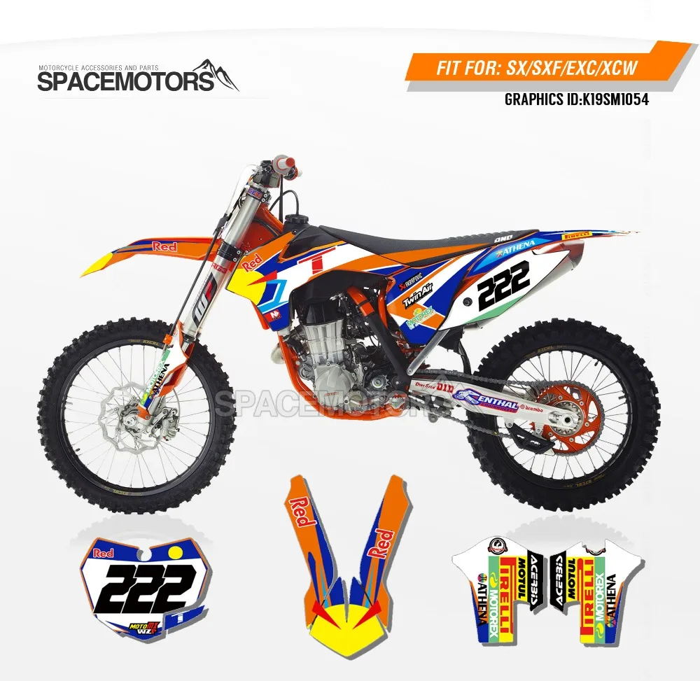 MotoSpace индивидуальные команды Графика Фоны наклейки 3m наклейки на заказ для KTM SX SXF XCF 2011- EXC excf XCW 2012- 054