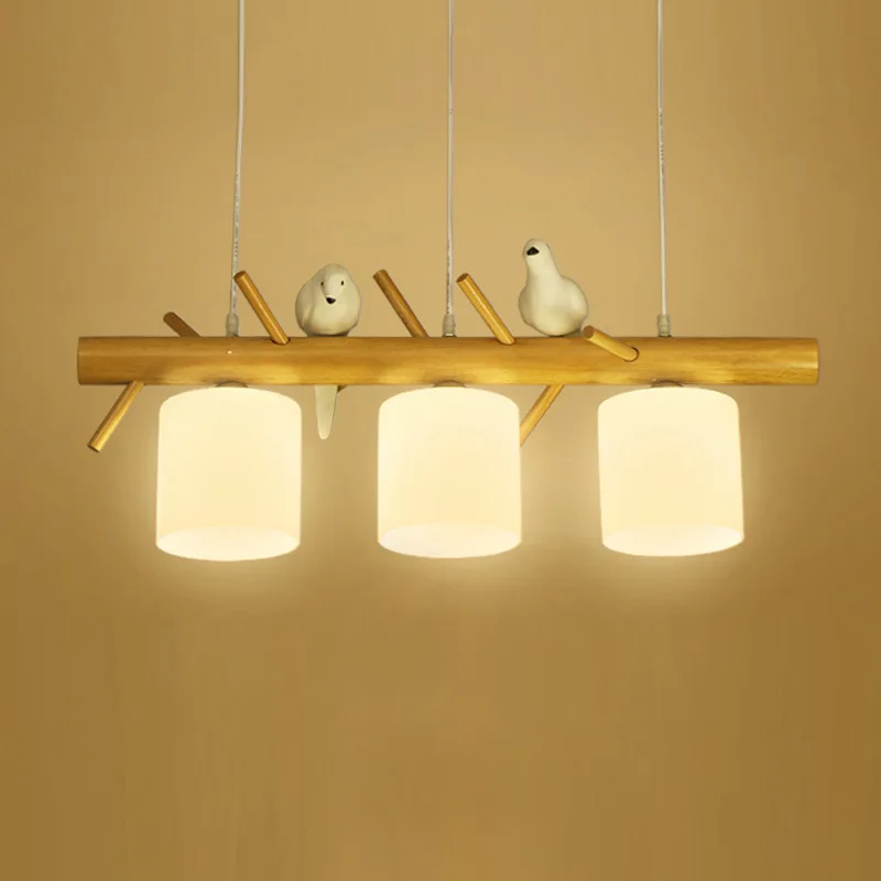 

Creative Led Pendant Light Fixture With Glass Lampshade For Diningroom Corridor Indoor Nordic Bird Hanging Lamp Home Decoration