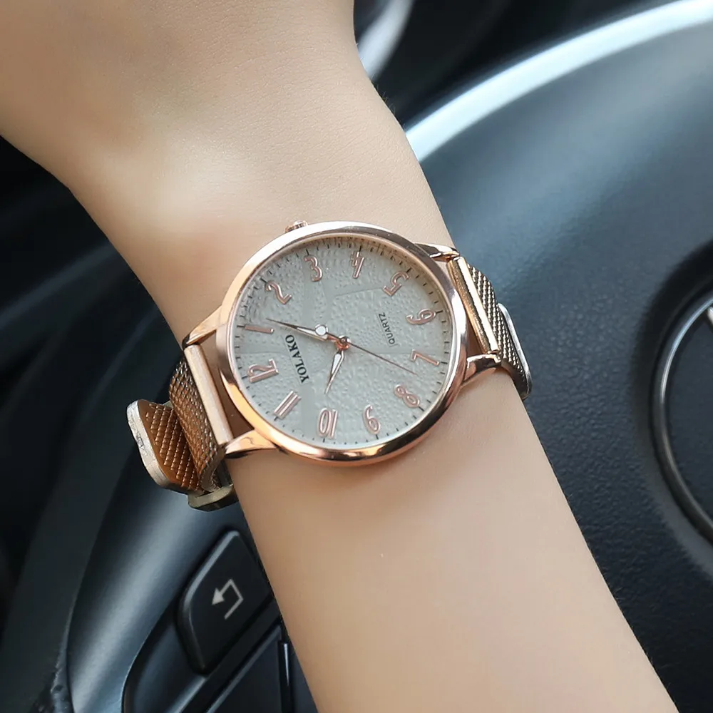 

Drop Shipping YOLAKO Women Casual Quartz Leather Band New Strap Watch Analog Wrist Watch Bracelet Lover Gifts Free Shipping c925