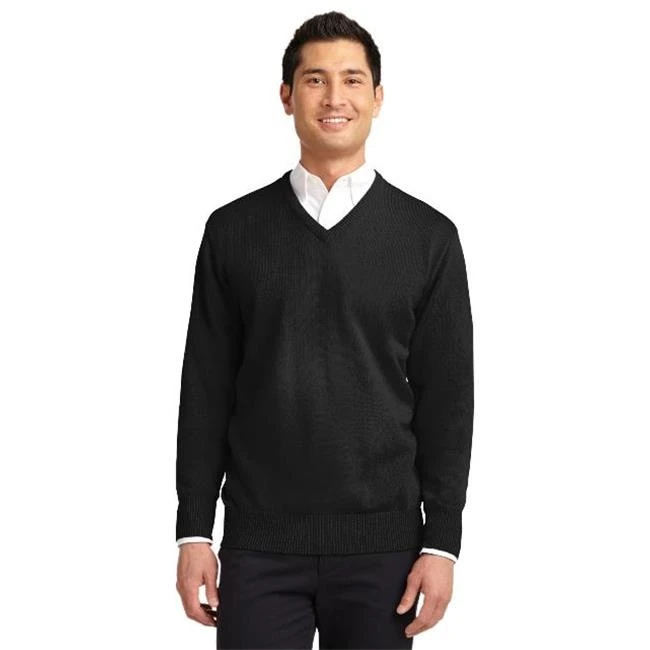 Port Authority SW300 Mens Value V-Neck Sweater Black - 2XL