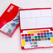 Акварельные краски в наборе 36 цветов Искусство Acuarelas краска s водный цвет пигмент сплошной цвет воды пигмент коробка комплект, принадлежности для живописи для художника