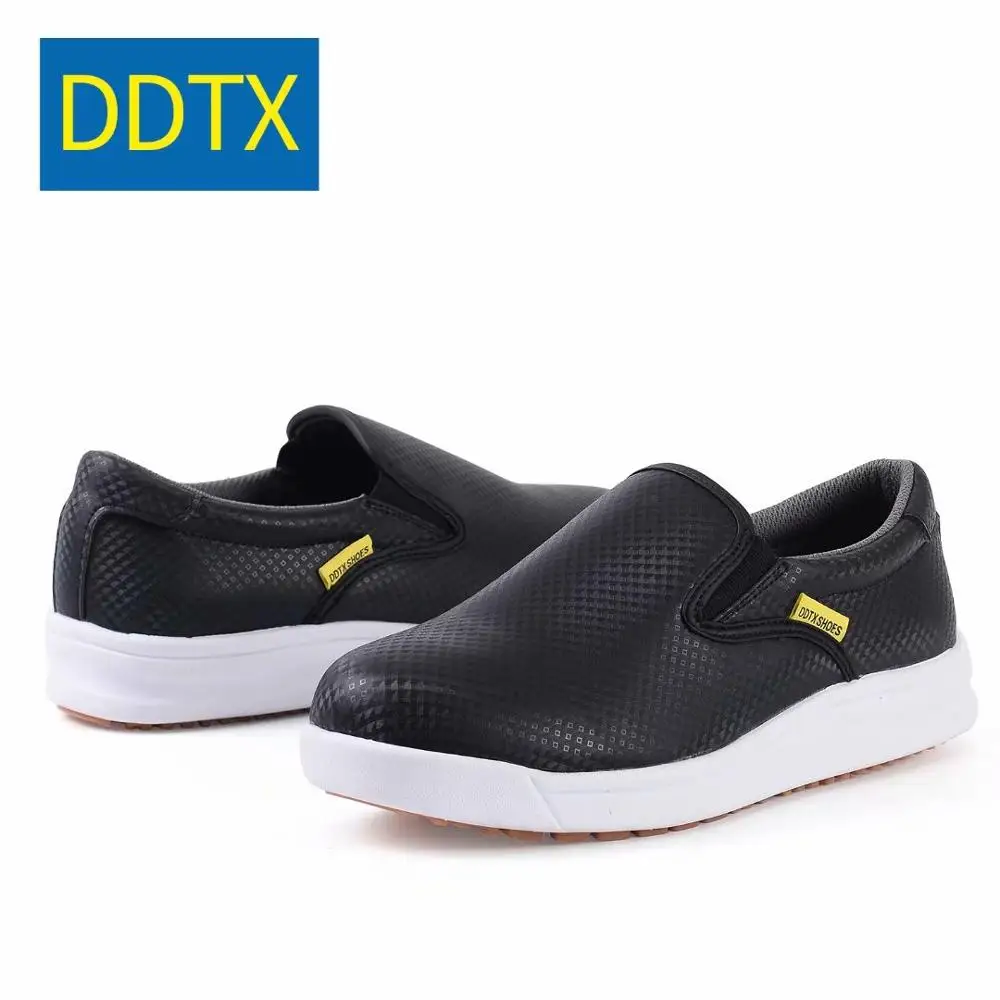 DDTX; Мужская Рабочая обувь для кухни; SRC; нескользящая легкая дышащая обувь для шеф-повара из масляного и водонепроницаемого материала; женская обувь для кухни; Цвет Черный