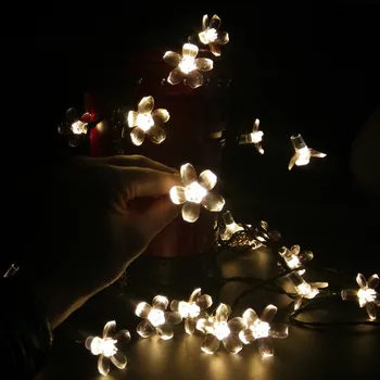 

YIYANG Sakura Cherry Pendant 22M 200 Leds Solar String Lights Decoration Christmas Party Outdoor Garden La Luce Solare Navidad