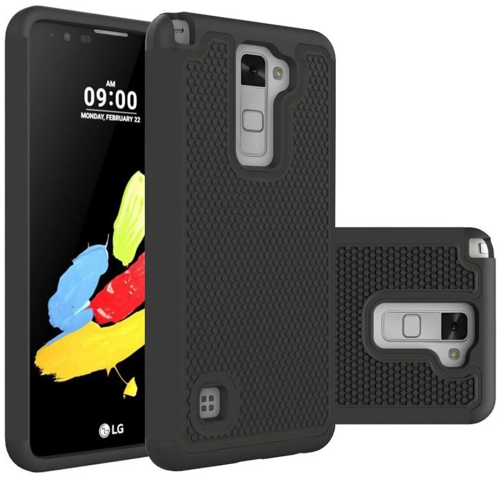 

Shockproof Slim Hybrid Dual Layer Armor Defender Protective Case Cover For LG Stylus 2 / G Stylo 2 (LS775)