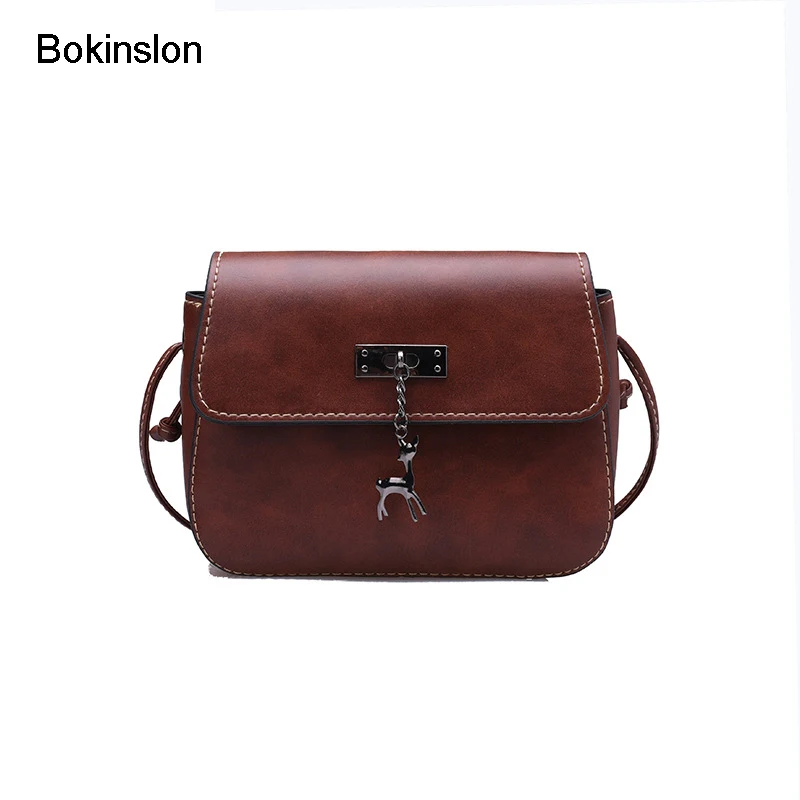 

Bokinslon Woman Small Bags Simple Solid Color Girls Shoulder Bags Small Fresh PU Leather Crossbody Bag Women Casual