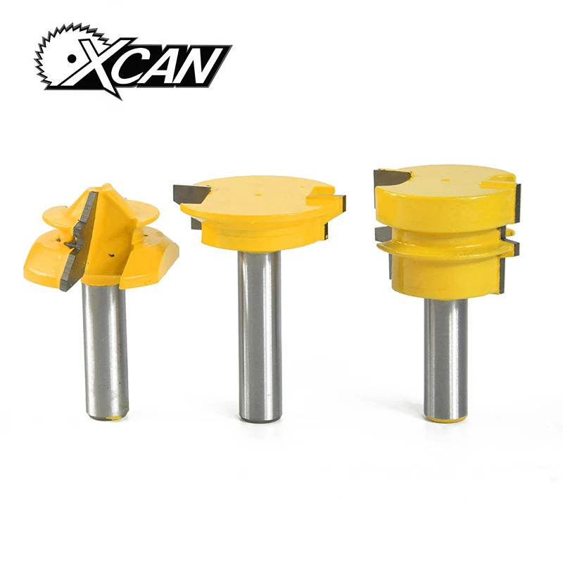 XCAN 3Pc Jointing Router Bit Set 1/2 shank Mitre lock Jointer Drawer