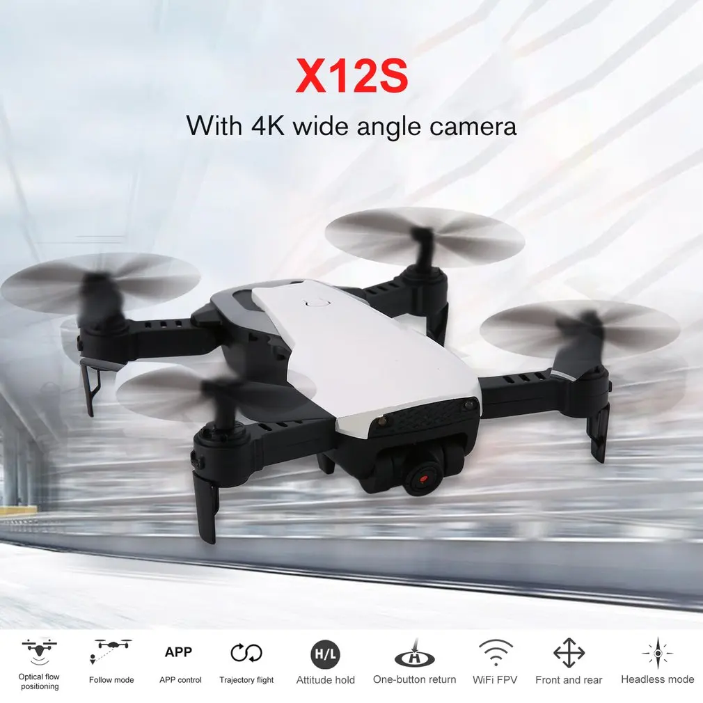 X12S Радиоуправляемый Дрон 4 K WiFi FPV с камерой HD RC Квадрокоптер широкоугольный оптический поток мини складной Дрон удержание высоты RC вертолет