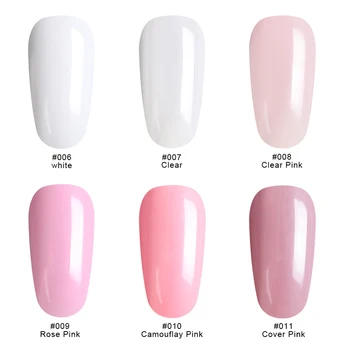 

NEW Poly Gel Nail Art Kit Nail Extension Hard Gel UV LED Lacquer Brush Nails Tips Set