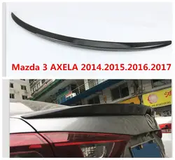 Углеродного волокна спойлер для Mazda 3 Axela 2014.2015.2016.2017 Высокое качество заднего крыла Спойлеры Авто Интимные аксессуары