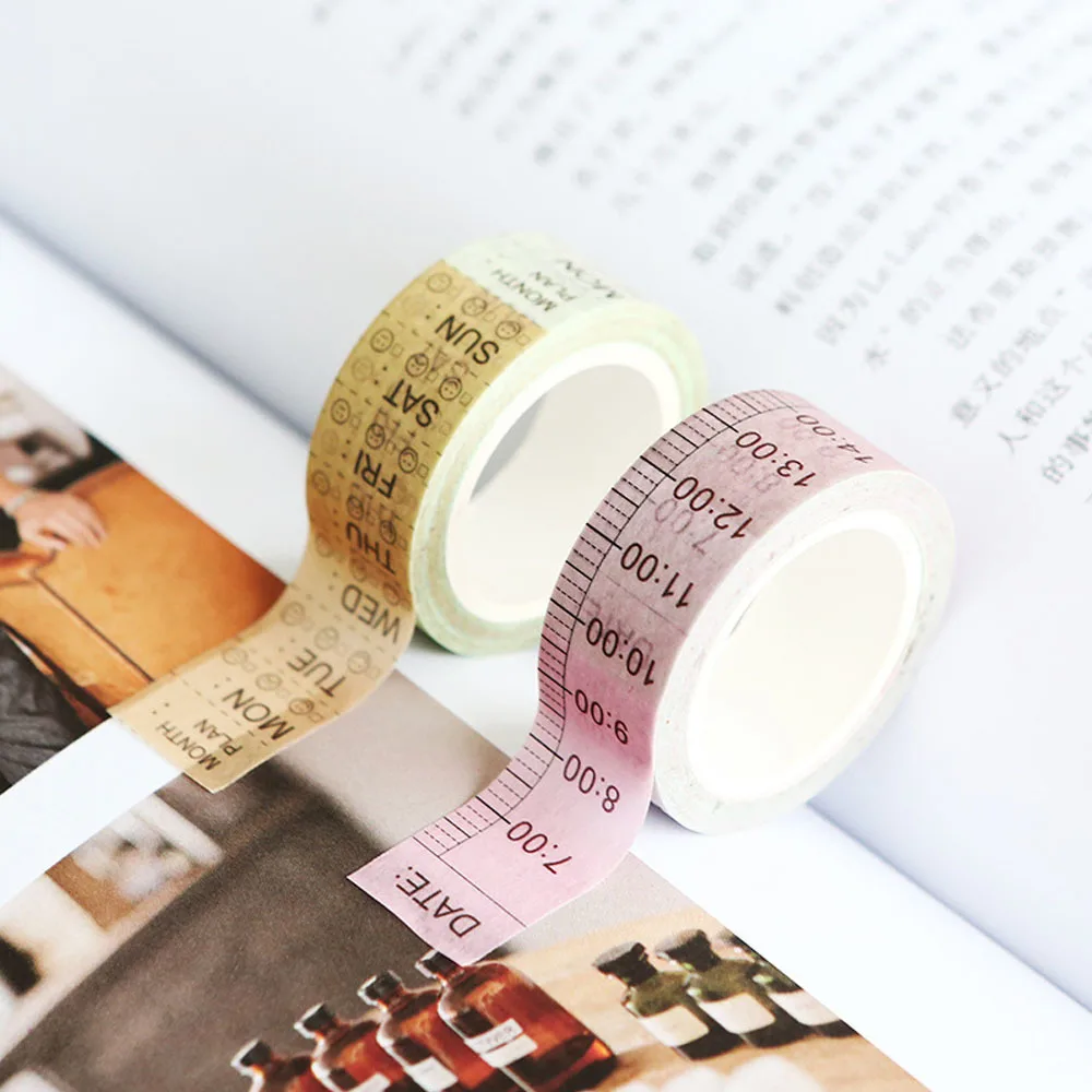 

DIY Time Plan Washi Tape Post It Planner Stickers Weekly Plan Masking Tape Scrapbooking Diary Decorative Sticker Cute Stationery
