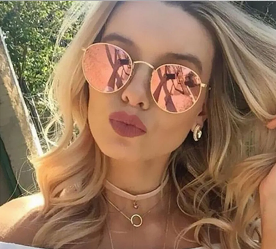 

Retro Round Sunglasses Women Men Brand Designer Sun Glasses for Women Alloy Mirror Sunglasses Ray Female Oculos De Sol Feminino