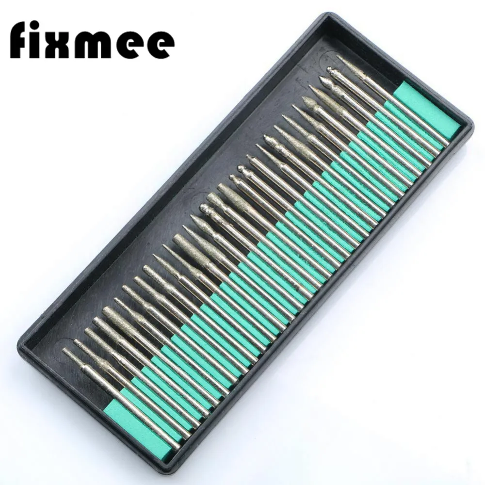 

Diamond Nail Drill Bit for Polisher Polished Polishing Drills Rotary Burr for Dremel Router Glass Mini Micro Drills Bits Set