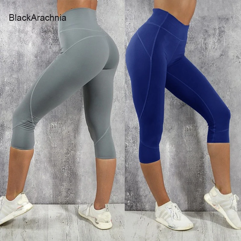 

BlackArachnia Women Spring Summer Fitness Running Shorts Solid Color Yoga Pants Female Mujer High Waist Gym Wear Training Shorts
