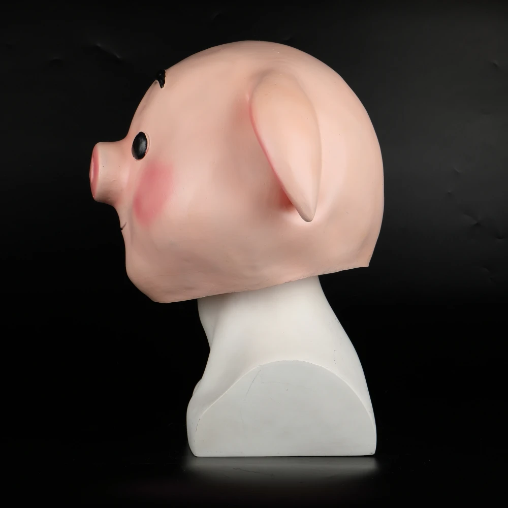 2019 Sweet Cute Pig Mask Funny Animal Mask Zoo Pig Mask Halloween Latex Mask Cosplay New (6)