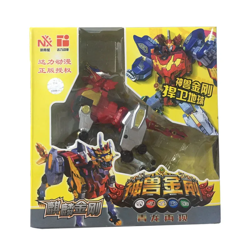 Фигурки детей подарки игрушки Трансформация Робот Ranger Megazord сборная фигурка - Цвет: Kirin