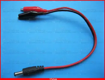 

25 pcs DC Power Plug 5.5x2.1mm Male Connector to Dual Alligator Clip Cable 25cm