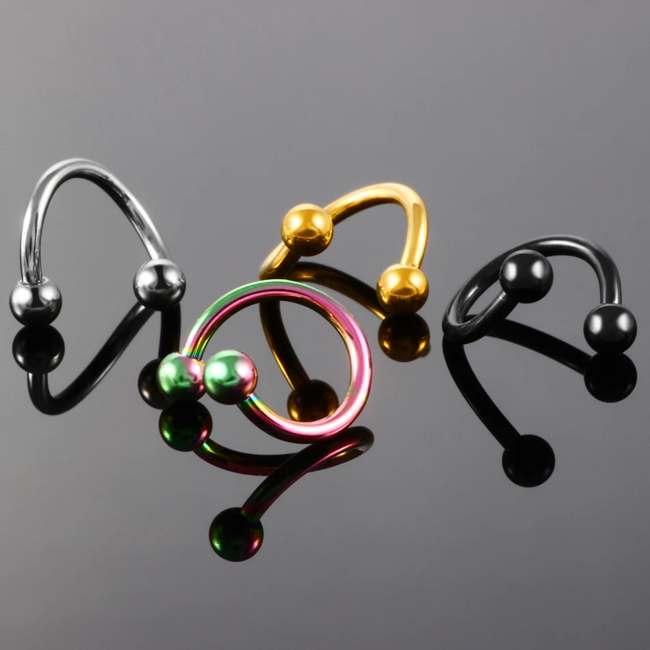 1PC Titanium Tragus Piercing Nariz Nose Earring Septum Labret Lip Ring Cartilage Industrial Tongue Barbells Eyebrow Body Jewelry