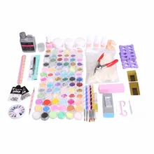 78 Nail Art Set Glitter Ball Liquid Stripe Velvet Nails Decorations Sticker Laser Glitter Tips Sequins Nails Acrylic Powder Set